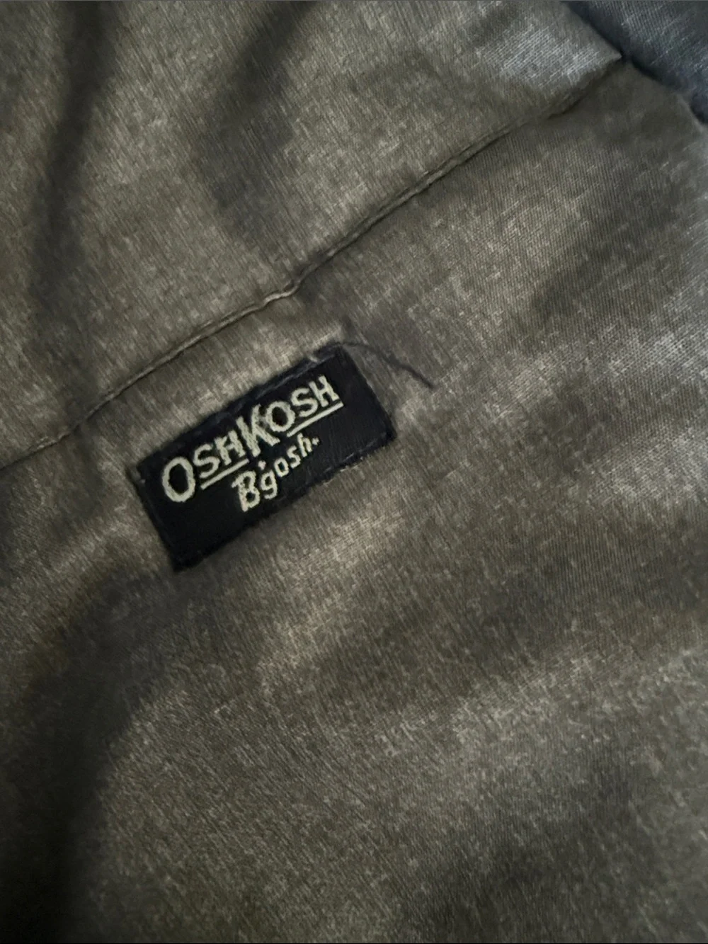 OshKosh B'gosh Gray Quilted Baby Hooded Snowsuit with Ear Accents
